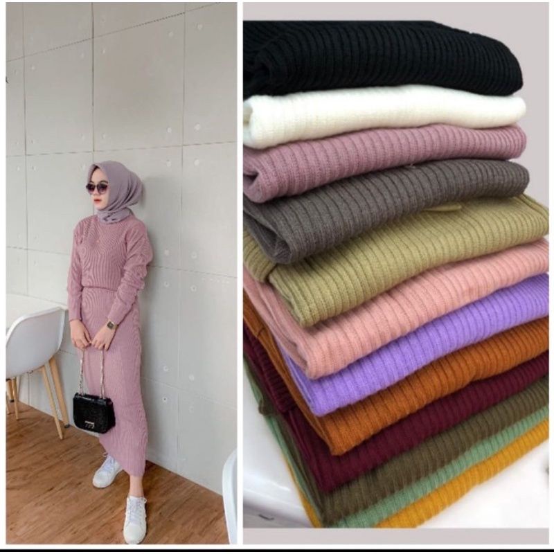 RAJUT SETELAN POCKY / Setelan Rajut Wanita / Setelan Pocky / Baju Rajut Import / Set Cardy / set kni