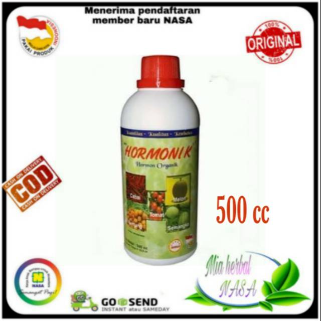 HORMONIK NASA 500cc ORIGINAL / PUPUK HORMONIK NASA 500cc / HORMON ORGANIK TUMBUHAN DAN HEWAN / PUPUK