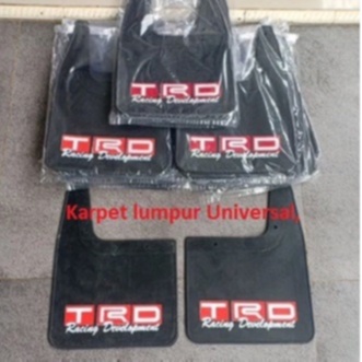 Karpet lumpur  Roda TRD Resing Depelopment 2pcs / Karpet Lumpur TRD  Racing  Development Universal cocok untuk jenis Mobil kecil pasang depan atau belakang uk 23 x 34 cm bahan karet mudguard harga sepasang