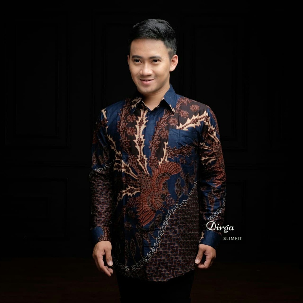 Kemeja Batik Pria Lengan Panjang Motiv Terbaru Seragam Guru Dan Kantor Bahan Katun Adem Di Pakai Serap keringat