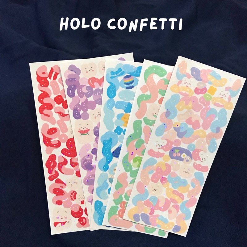 

Hologram Confetti Sticker || Sticker Aesthetic Deco Sticker Hias Bujo Journal Planner Diary Scrapbook Hadiah Gift Sticker DIY Jurnal Sticker Lucu Sticker INS Korea Sticker Hologram Kiss Cut Dekorasi