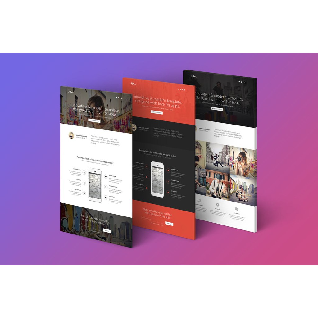 Landing HTML Page - Fifteen Responsive Landing HTML Page Template