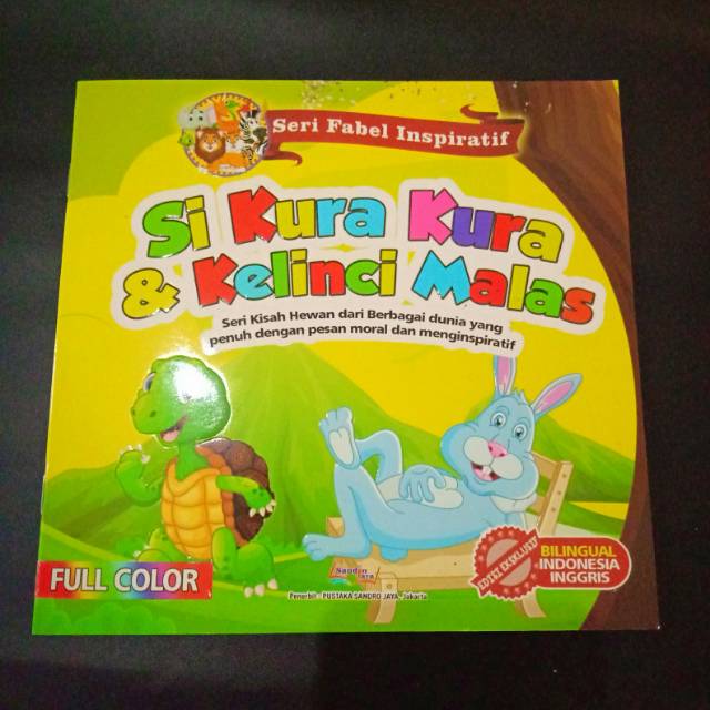 Jual Buku Cerita Anak Bergambar Billingual SI KURA2-KURA & KELINCI YANG ...