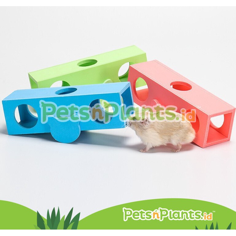 Mainan Kandang Hamster Terowongan Jungkat Jungkit Kayu Ecoboard Import