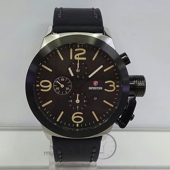 Jam Tangan Pria Expedition E 6339 Original Black Silver
