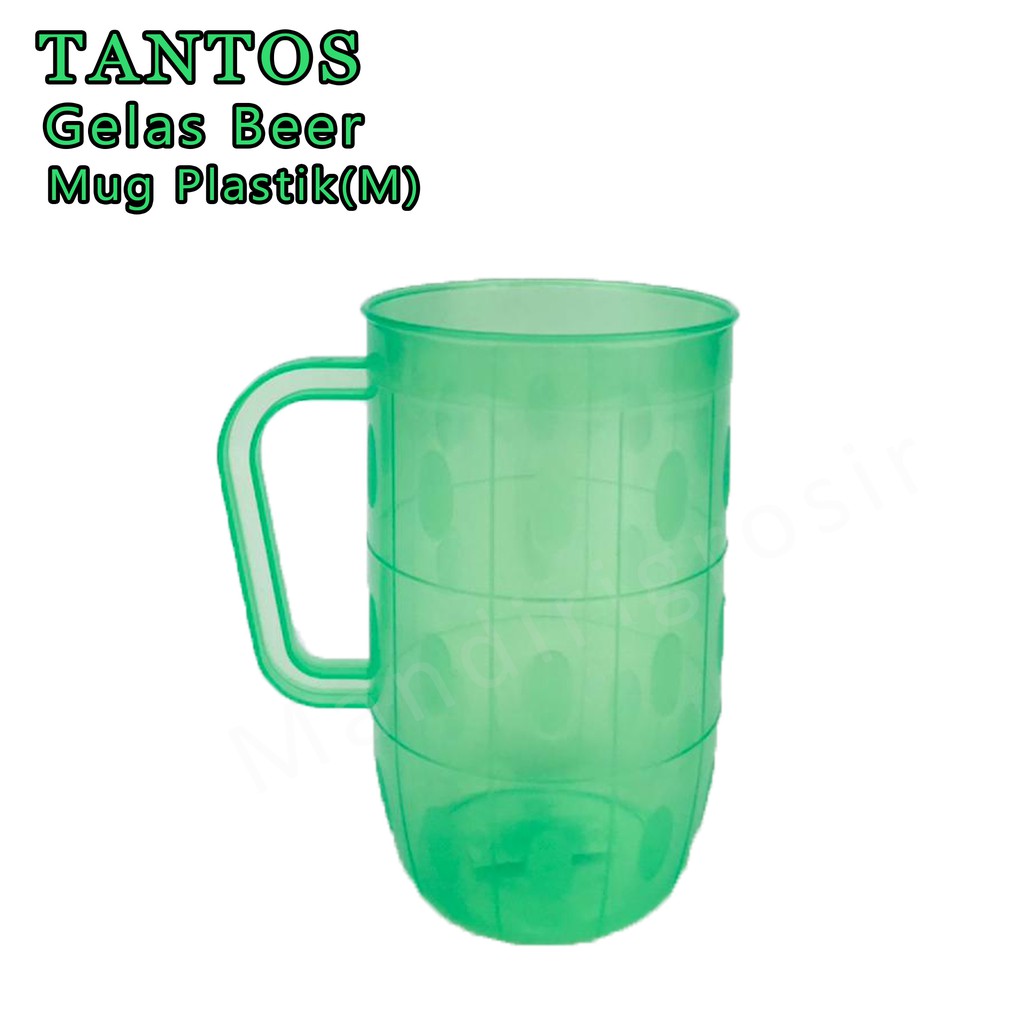 Mug dengan Pegangan*Gelas Beer(M)*Tantos Plastik Tebal &amp; Tahan Lama*5186G*5186GT