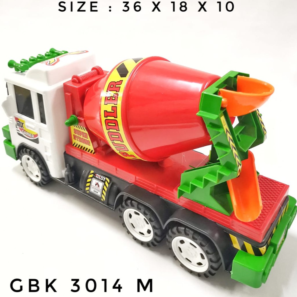 Mainan Anak Mobil Konstruksi Molen GBK 3014 M / Mixer Truck Friction