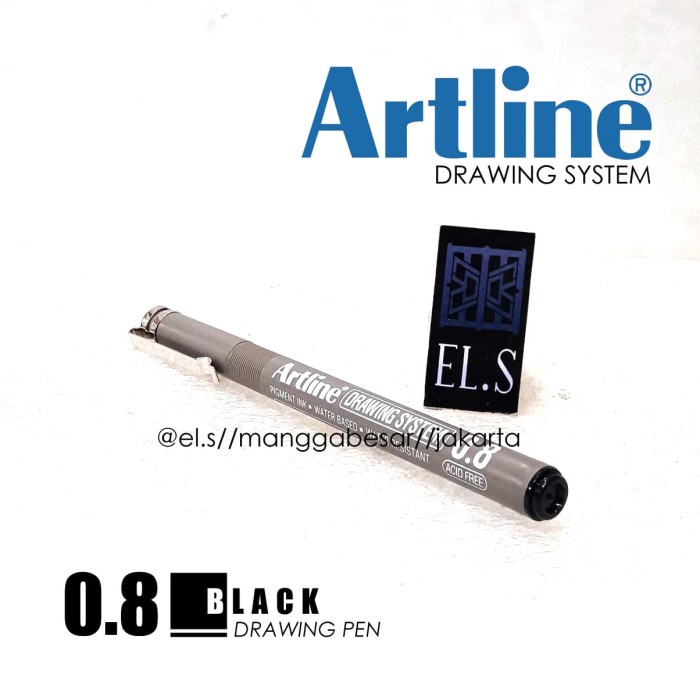 

Pendrawing- Artline Drawing System 08 Black ( Drawing Pen ) -Drawing-Pen.