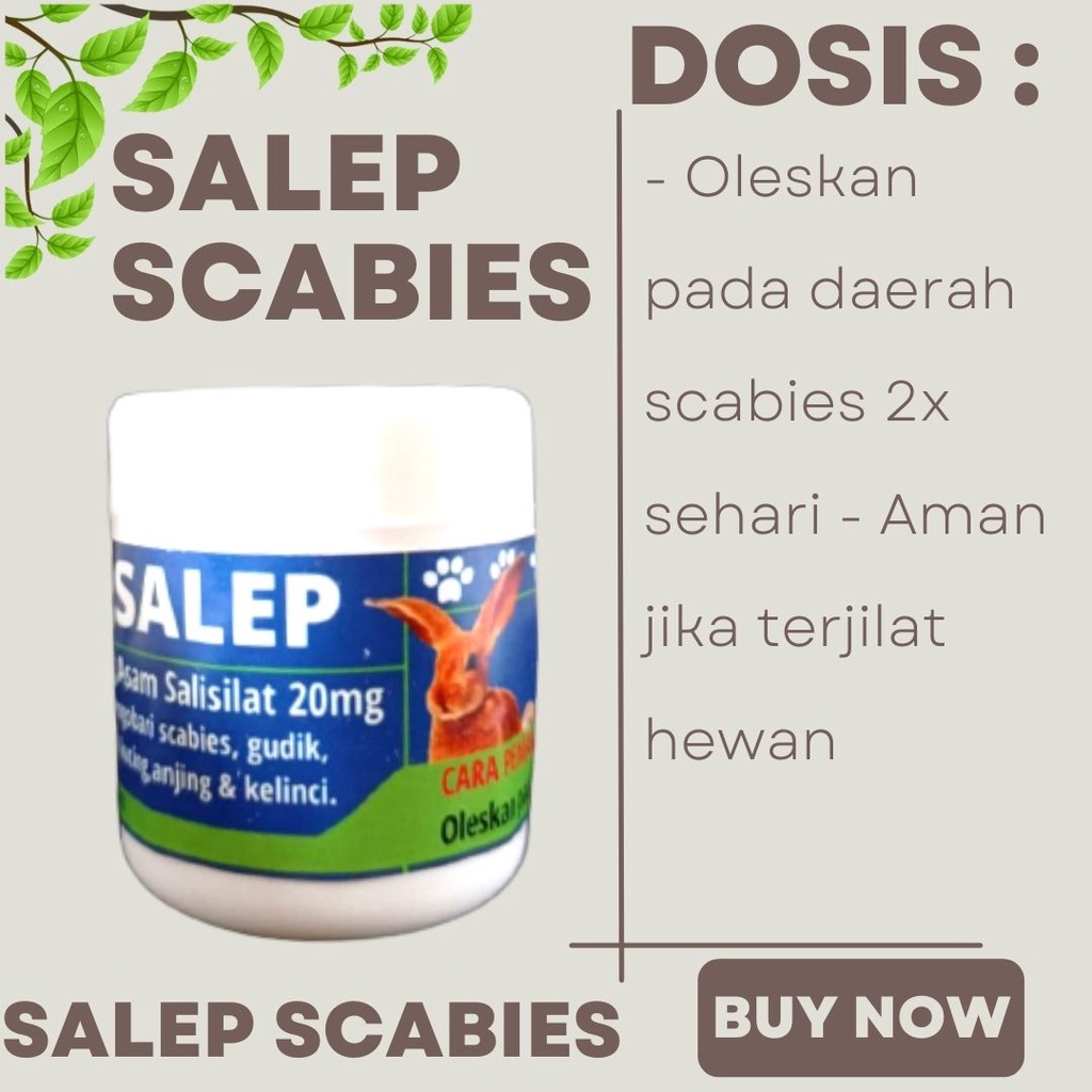 Scabies Salep 30gram Untuk Jamur Kelinci FEZONE