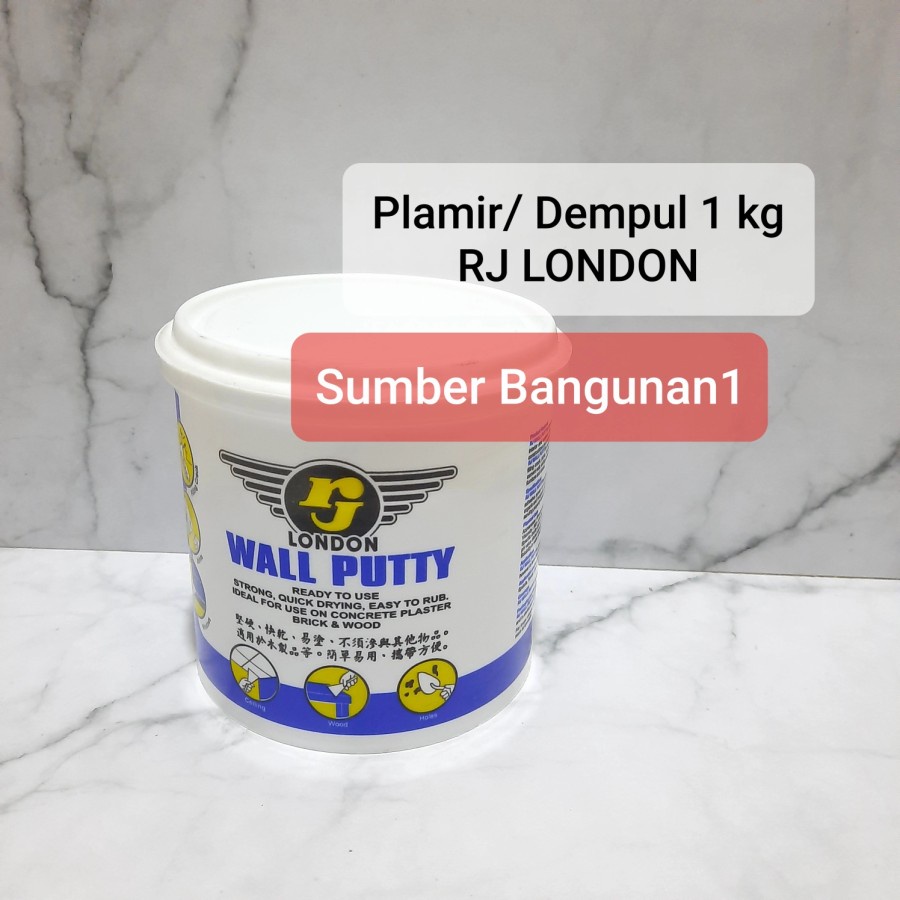 Plamir dempul tembok RJ putih 1kg