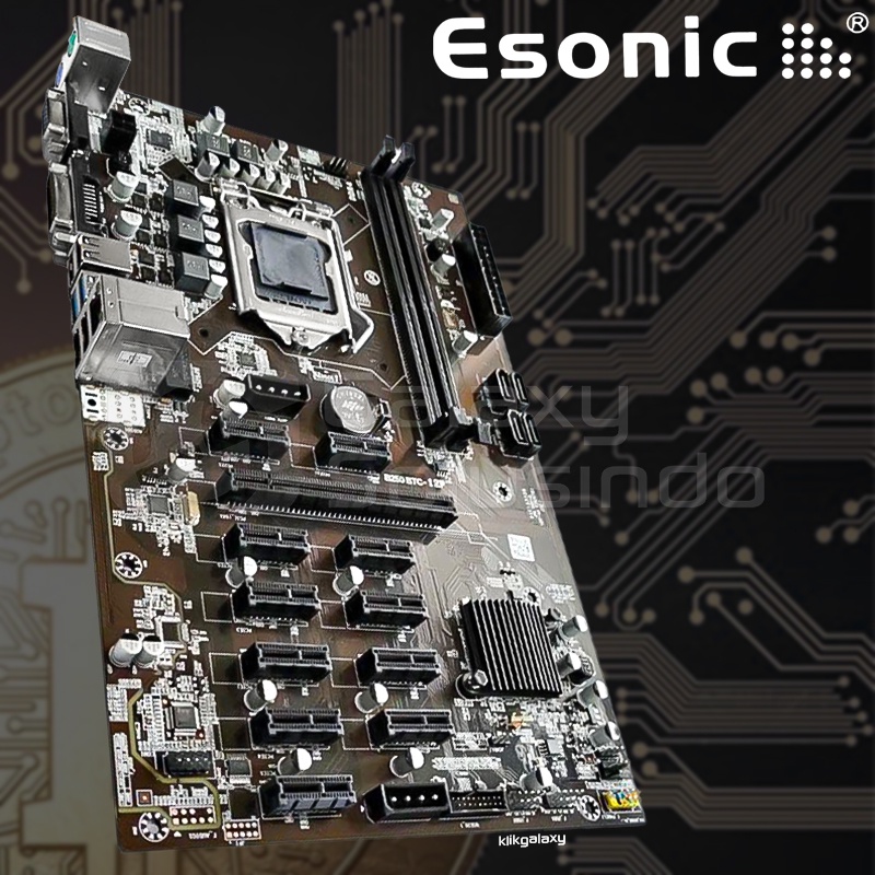 Esonic B250 BTC Gladiator LGA1151, B250 DDR4, 12X PCI-E Miner Motherboard