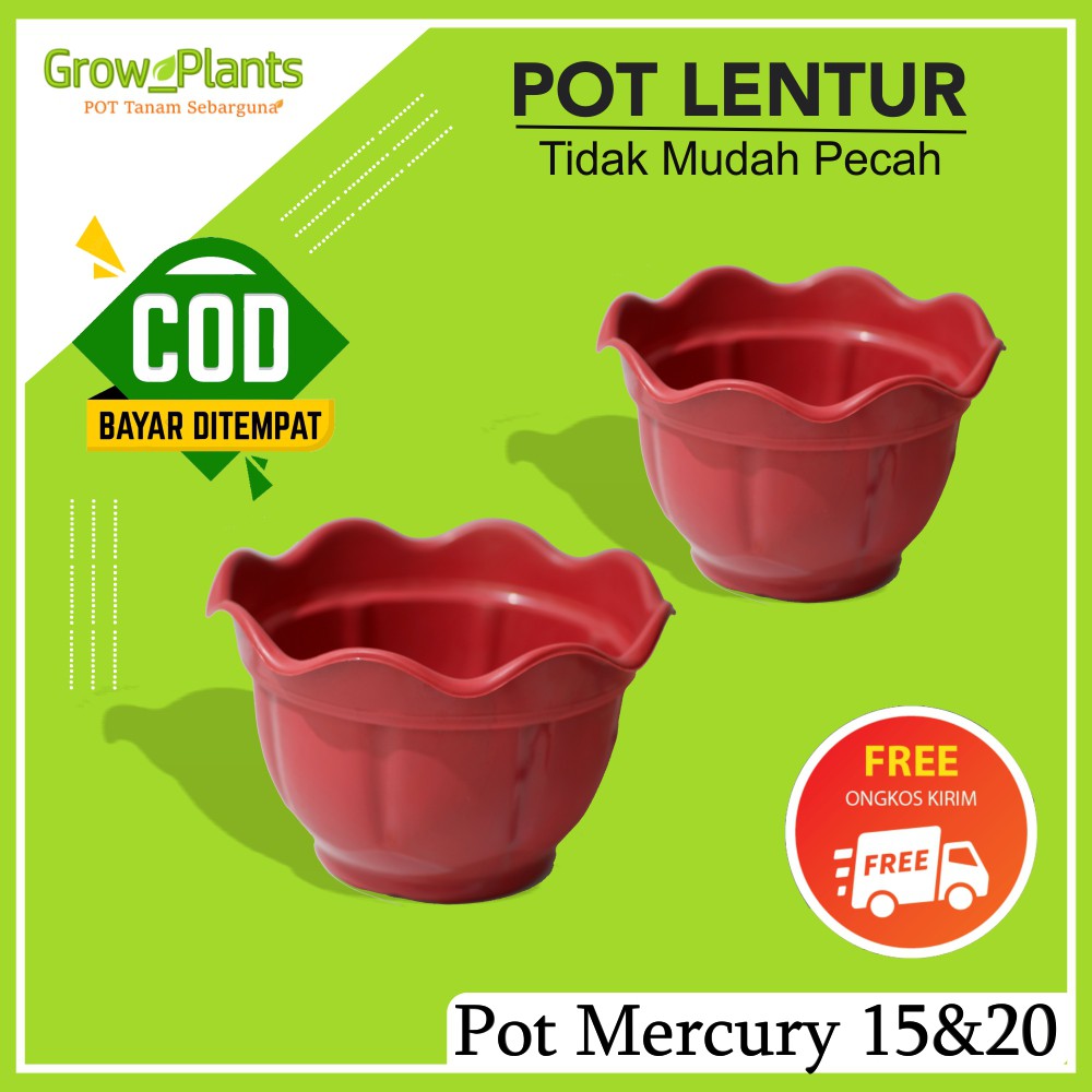Pot Bunga Murah Pot TULIP MERCURY 15cm 20cm Pot Bunga Pot Bunga Plastik Pot Tanaman  Pot Tanaman Air