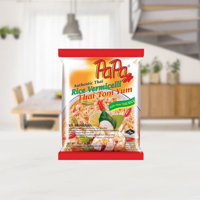 Papa Bihun THAI TOM YUM Rice Vermicelli 55gr Tomyum Thailand