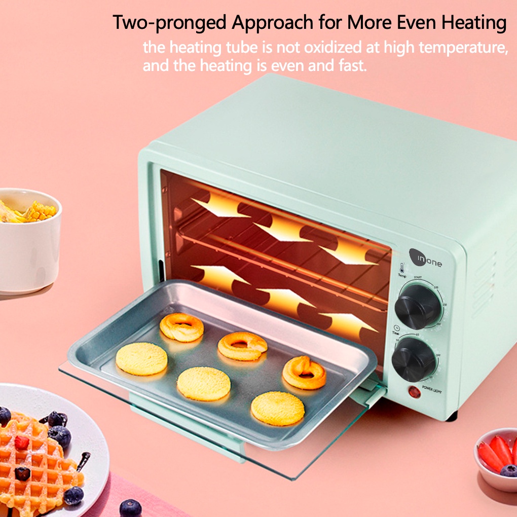 Oven Mini Pemanggang Daging Oven Baking Kue Kompor Listrik Oven Listrik Low Watt Kapasitas 12L Pemanggang Makanan Serbaguna -Wonderdekorasi