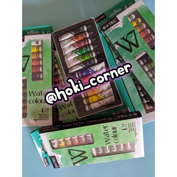 

WATER COLOUR V-TEC-CAT AIR 12 COLOURS x 6ML