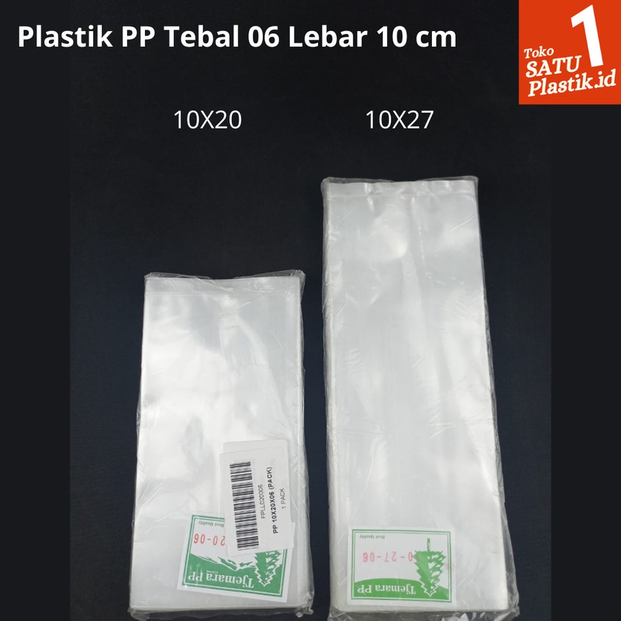 Plastik PP Lebar 10 Tebal 06 10X20 10X27 Kantong Plastik Bening
