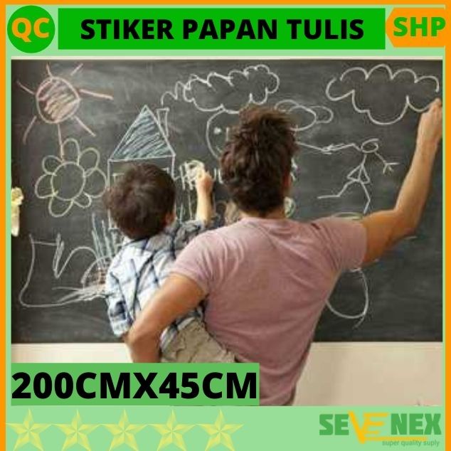 

Papan Tulis Tempel Dinding / Stiker Sticker Papan Tulis Anak 2meter 200cm Black Board Tempel Dinding Tembok Wall