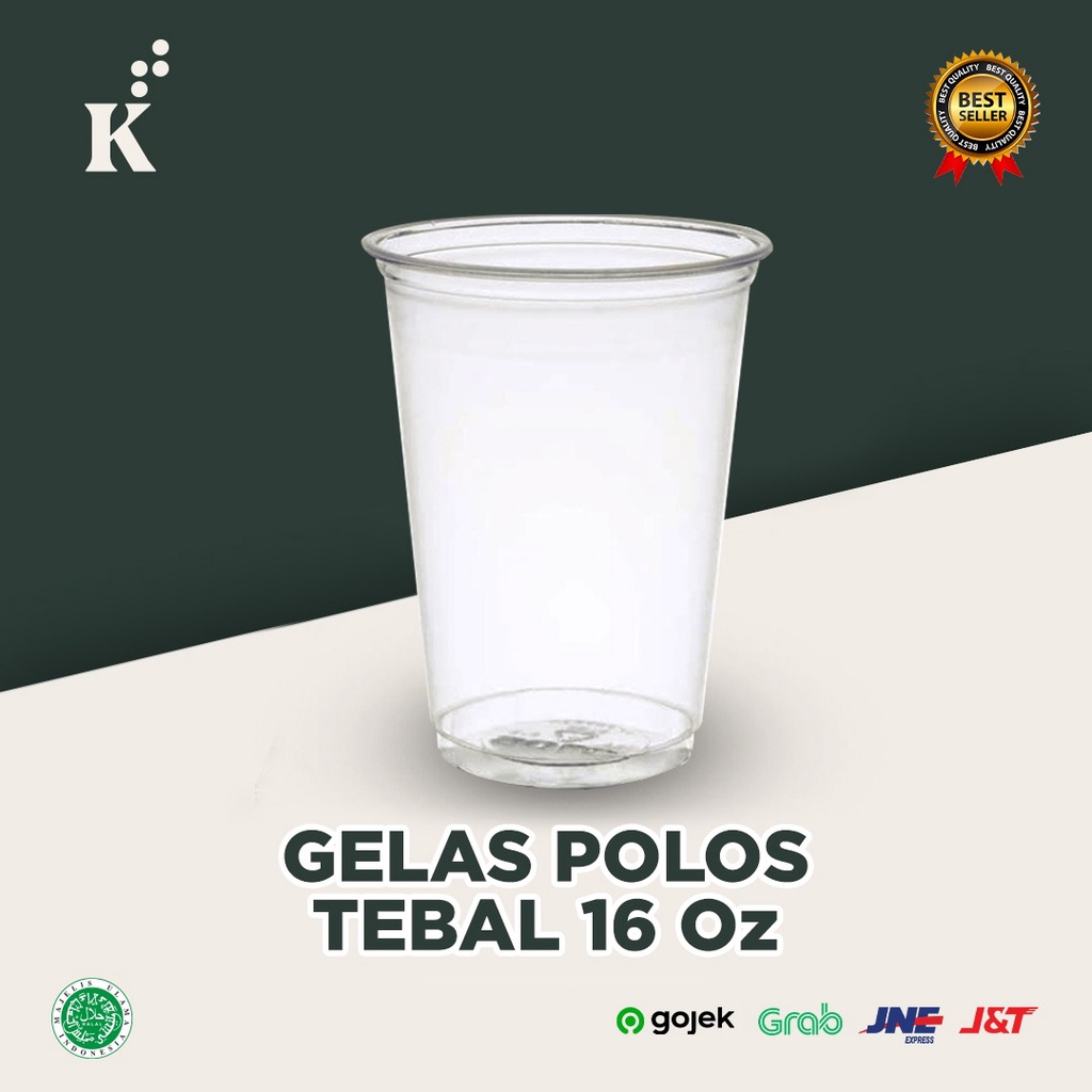 Gelas Polos Tebal 16 Oz