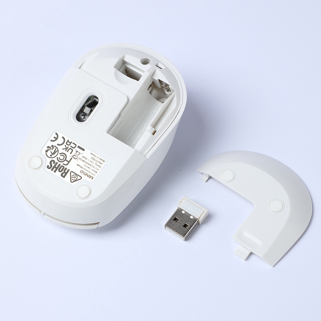 MINISO Mouse Wireless 2.4GHz Optical Sensor 1600 dpi Nirkabel Portabel Office Mice untuk Windows Mac Linux dan ChromeOS Laptop Komputer Image 3