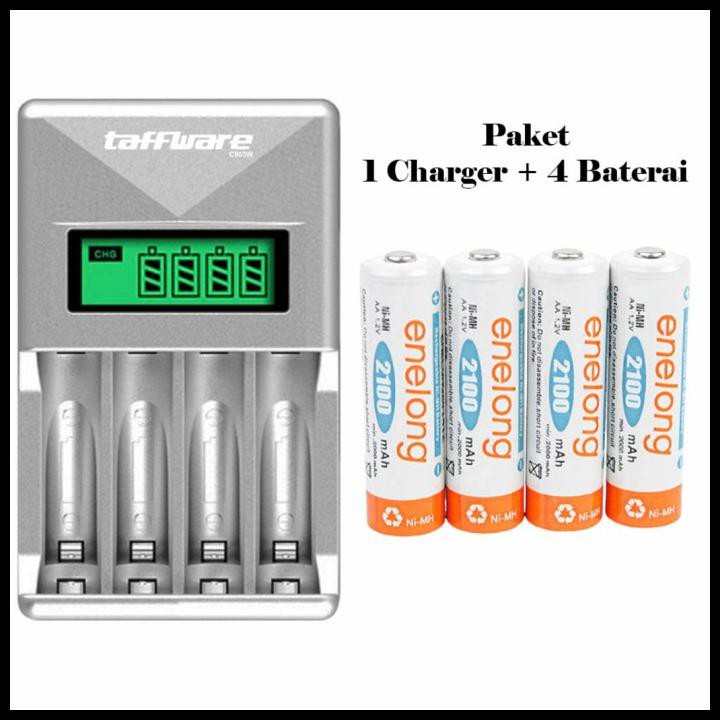 Taffware Fast Charging Charger + Baterai Tamiya Mainan Aa Casan Batre