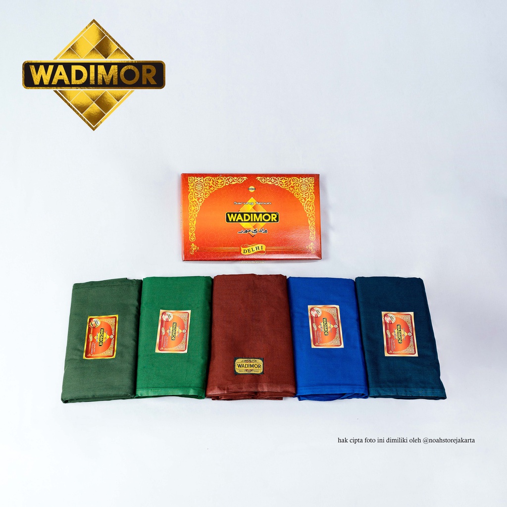(CUCI GUDANG) Sarung Wadimor Warna Polos TANPA TUMPAL (hijau, biru, merah, coklat, golden, abu abu)