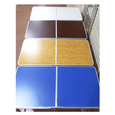 Sale SA MEJA LIPAT KOPER HPL ALUMINIUM-MEJA LIPAT PORTABLE - KAKI BULAT