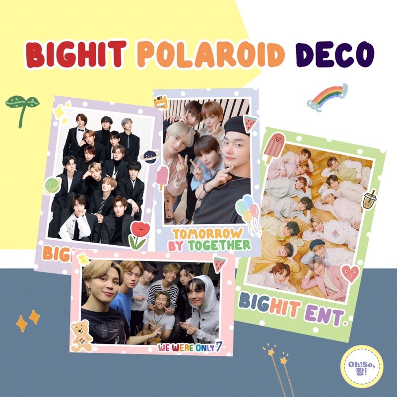 BIGHIT POLAROID PHOTOCARD DECO BTS TXT LEE HYUN