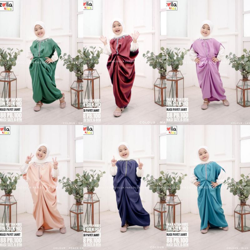 dafeena kaftan kids kaftan anak