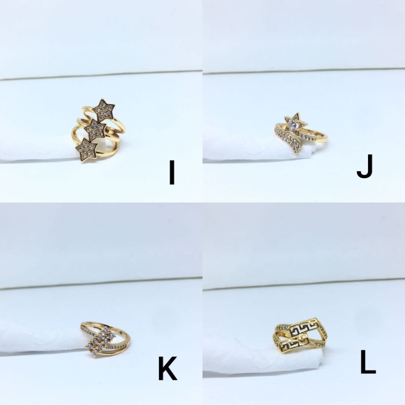 New-Cincin Dewasa Wanita Xufing Permata Zircon Berlapis Emas 18k Anti Karat