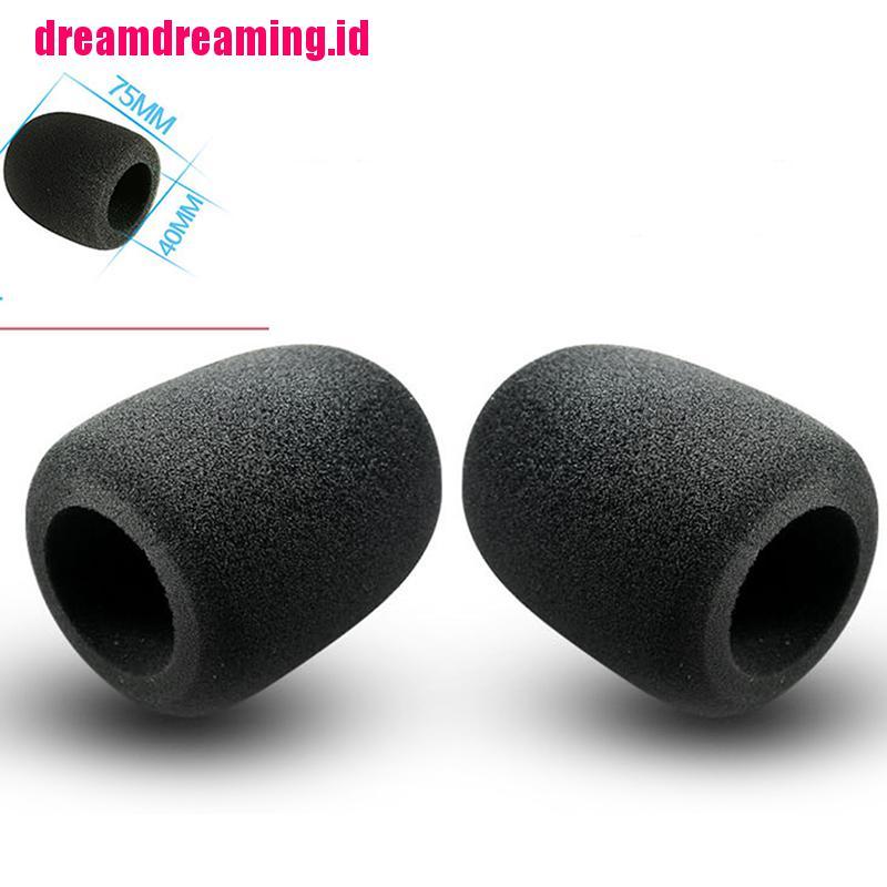 Ddid Belle 2pcs Cover Busa Pelindung Mikrofon Studio Ukuran 75x60mm Warna Hitam