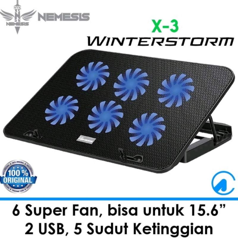 Cooling pad NYK X3 WINTERSTORM 6 LED FAN Nemesis original