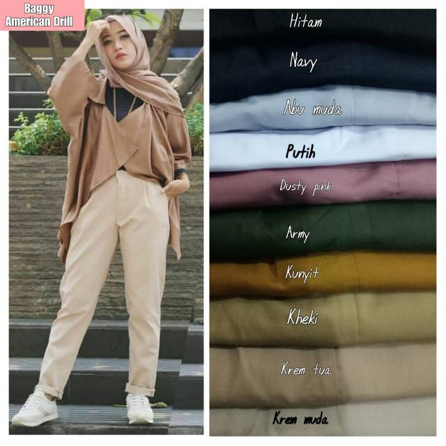 CELANA BAGGY AMERICAN DRILL ORI