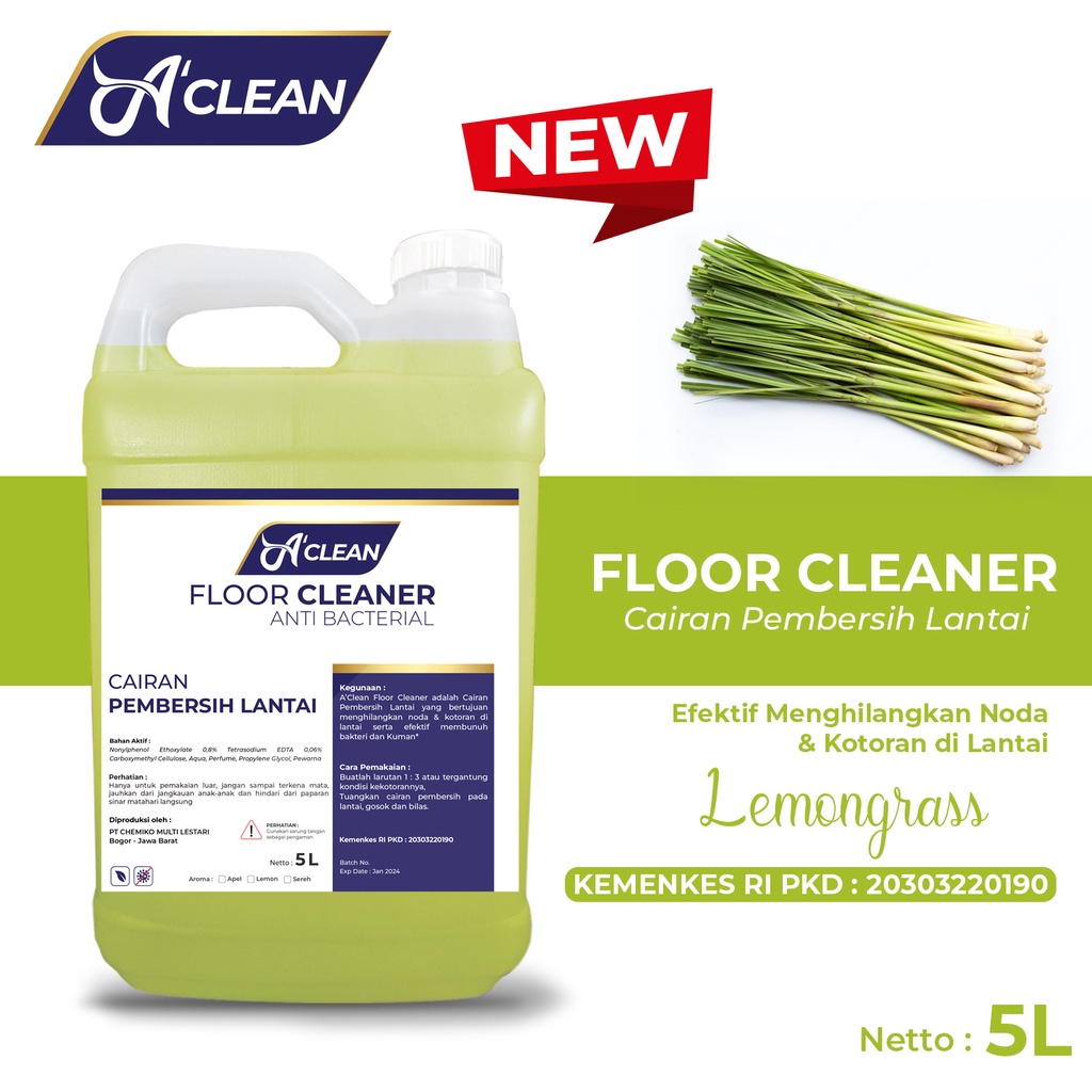 Pembersih Lantai Antibacterial FLOOR CLEANER Amorens 5 Liter