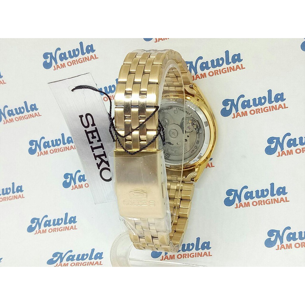 Seiko 5 SNKL28K1 Automatic Gold Plated - Jam Tangan Pria SNKL28