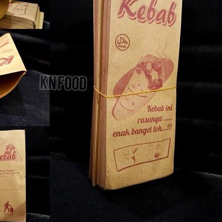 

♝ Kantong Kebab Dus Kebab - Packaging Kemasan Kebab Coklat Kecil 100 pcs ✪