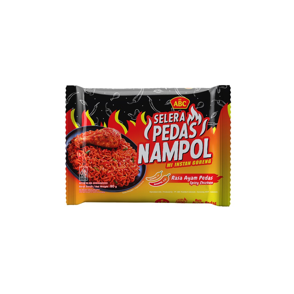 Mi ABC Goreng Selera Pedas Nampol Ayam