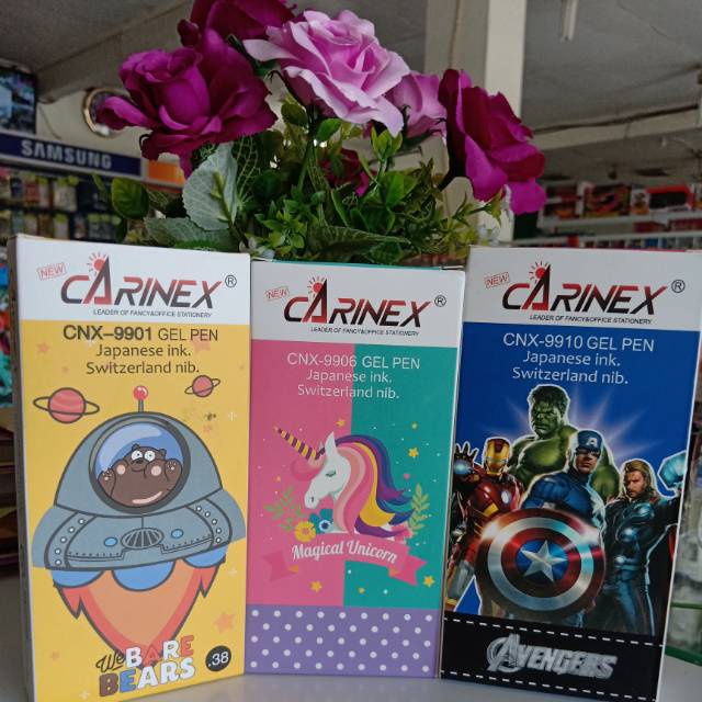 

Pulpen Carinex Gel Karakter isi 12 pcs