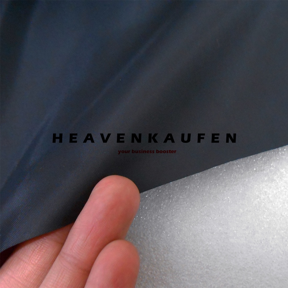 Kain Parasut Hitam Waterproof Anti Air Coating Milky PU Untuk Tenda Jas Hujan Rain Cover Dll Meteran