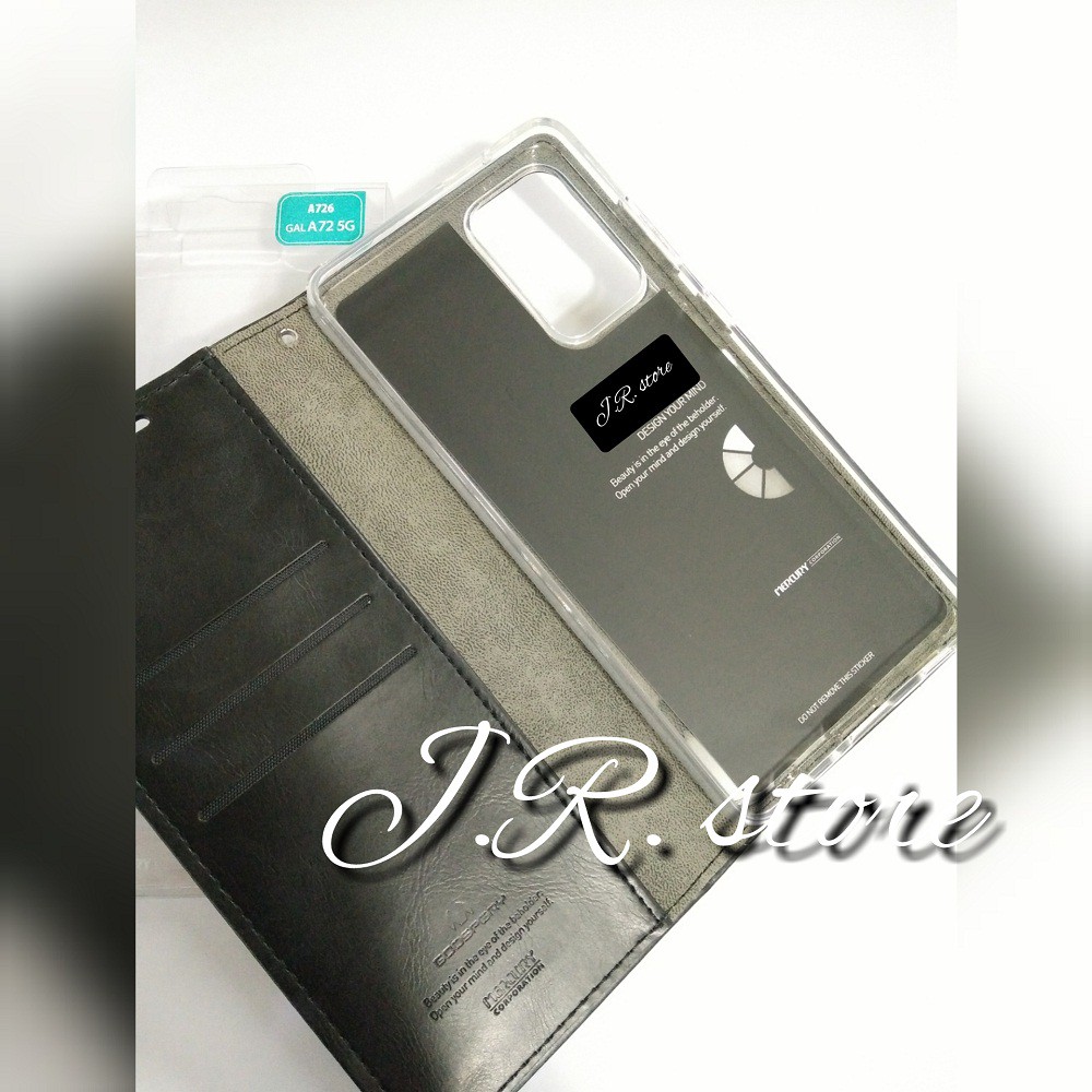 LEATHER Flip Case Premium SAMSUNG A72 5G dan 4G