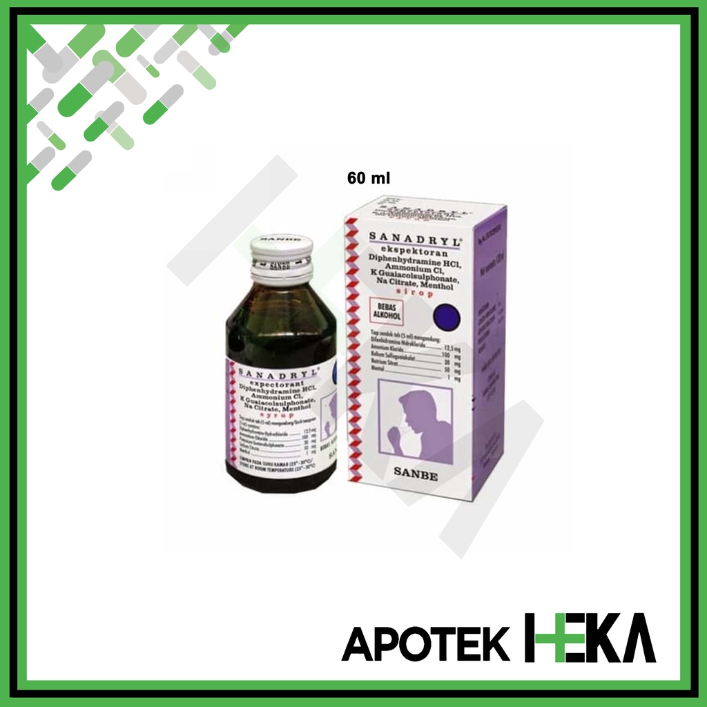 Sanadryl Sirup Expectorant - Syrup Obat Batuk Berdahak (SEMARANG)