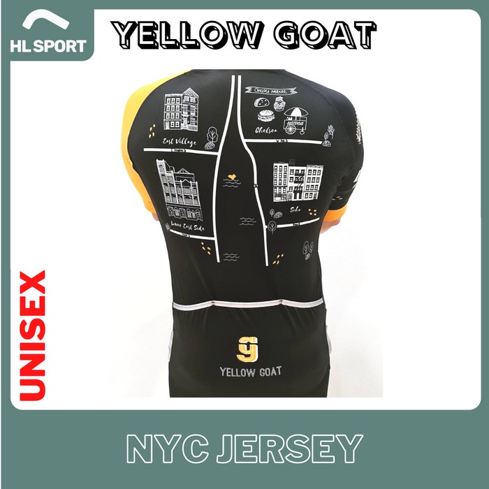 Yellow Goat Cycling Jersey Sepeda NYC UNISEX