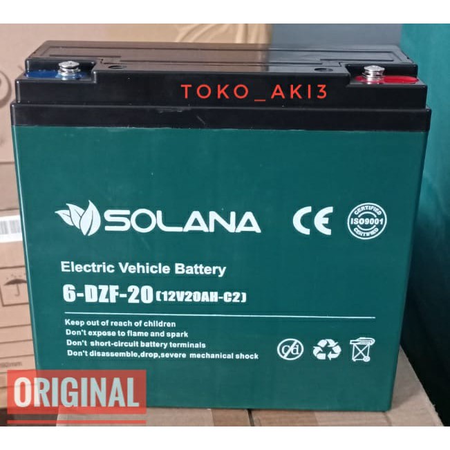 Jual aki sepeda listrik aki motor listrik 12v 20ah 12 v 20 ah 12volt