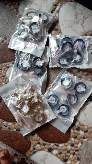 Cincin tauhid tebal 8mm 12pcs random