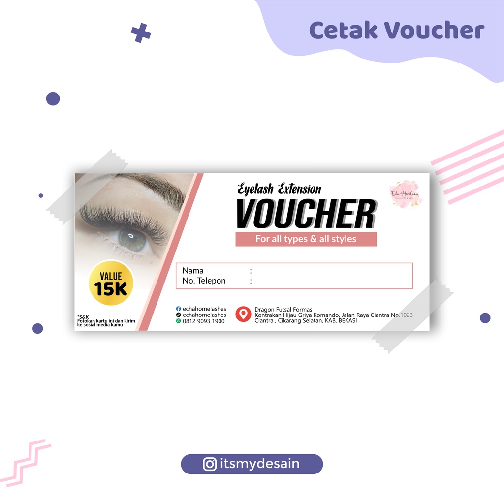 Cetak Voucher / Kupon / Karcis Full Colour