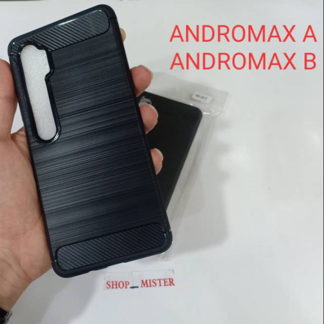 SOFTCASE/SILIKON TPU CARBON ANDROMAX A, ANDROMAX B, Andromax L