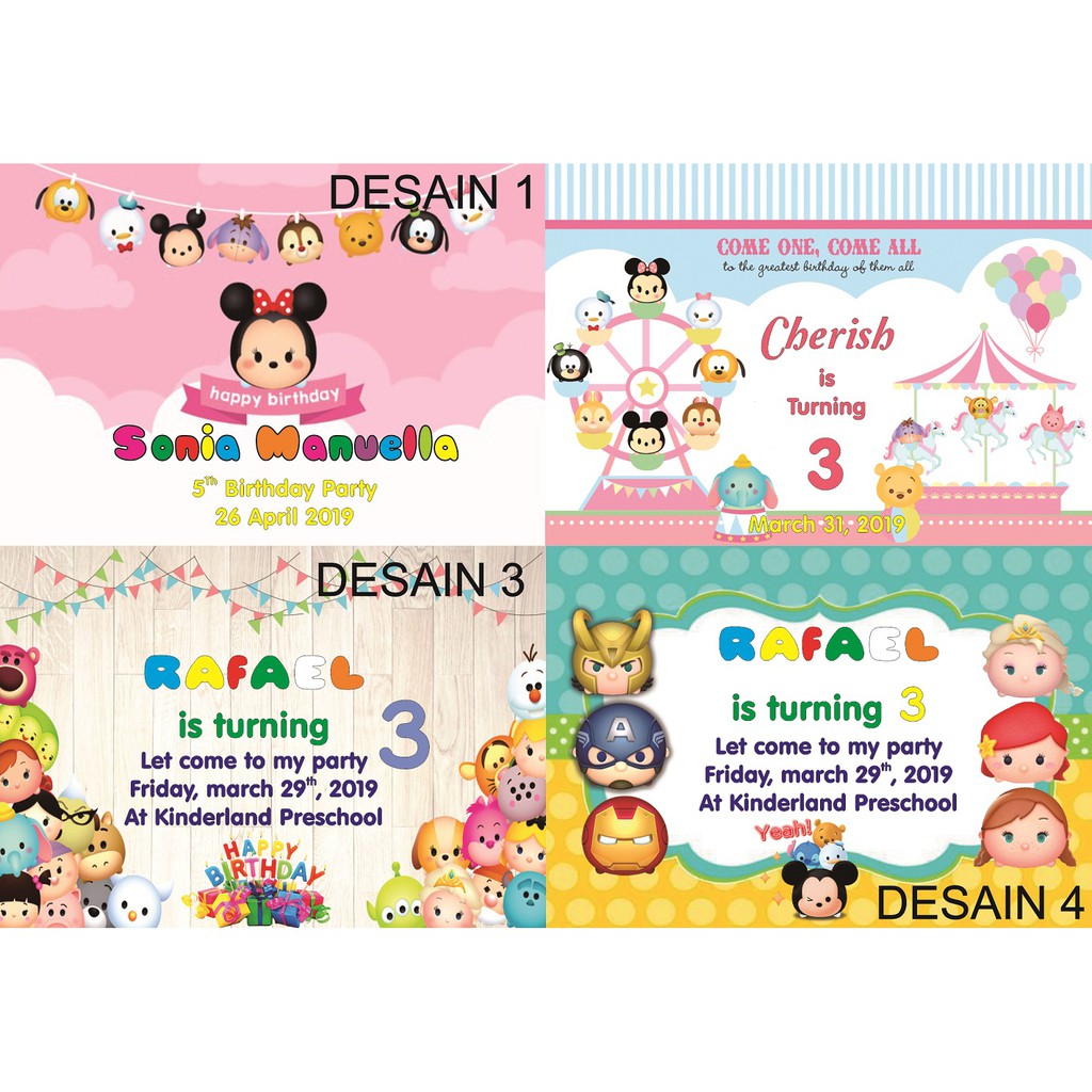 

STIKER LABEL GOODIE BAG BENTO MOTIF TSUM TSUM