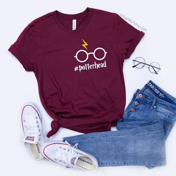 MYSTIQUE.ID-BAJU KAOS POTTERHEAD T-SHIRT LUCU DAN AESTHETIC