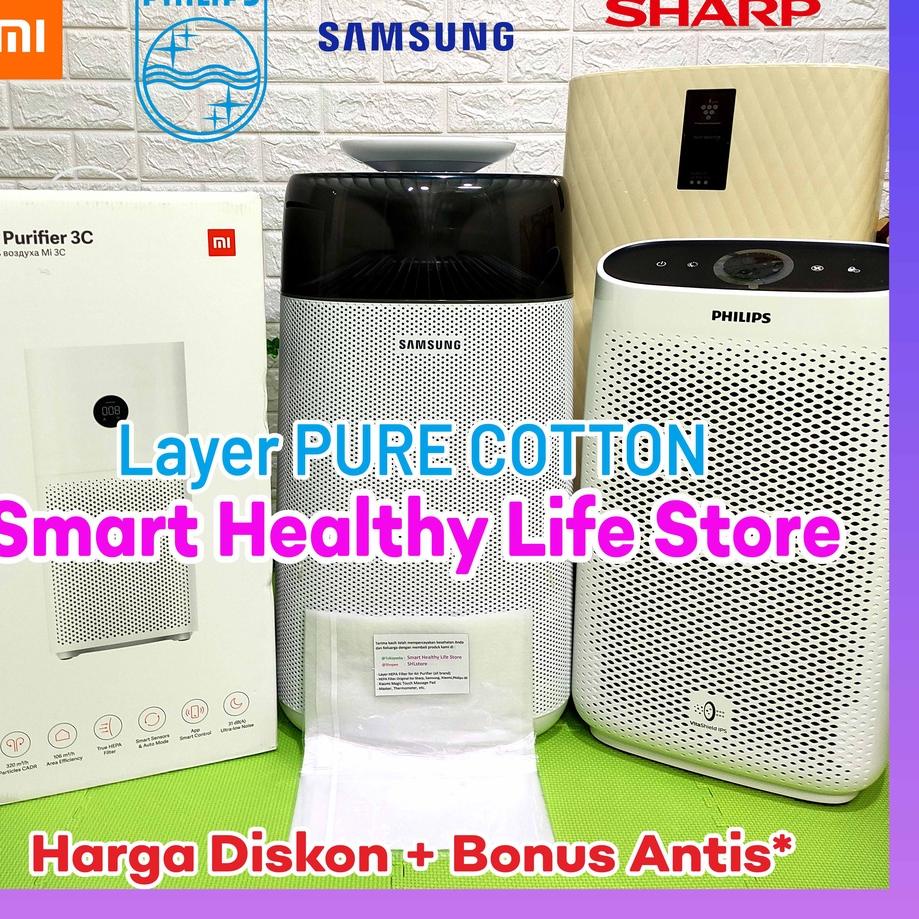[8FT] Layer HEPA Pure Cotton Filter Air Purifier SHARP DAIKIN Ukuran Custom P3AI