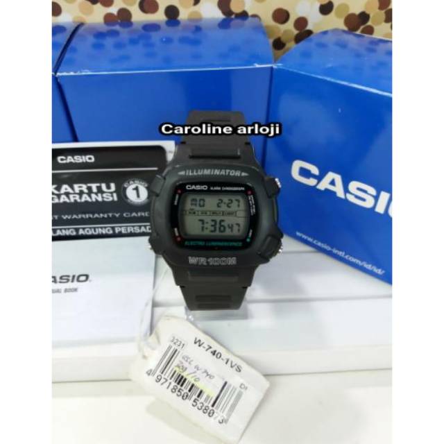 JAM TANGAN PRIA CASIO W-740-1VS