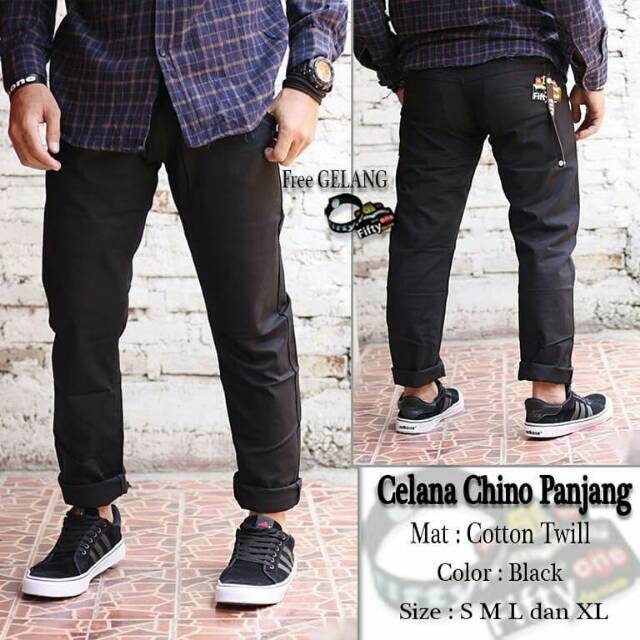 Celana Chino Original Slimfit Terbaru Chino Pants AbuAbu Casual Pria Size 27 38 Kantor COWOK